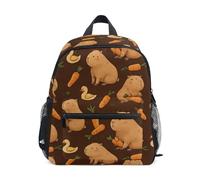 Kcldeci Sac à dos pour tout-petits filles garçons Capybara canard carotte maternelle primaire enfants école maternelle sac d'école sac à livres S-M, Carotte de canard Capybara, S, Sac à dos daypack