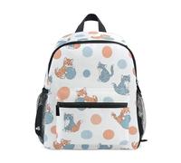 Kcldeci Sac à dos pour tout-petits filles garçons chat chaton balle maternelle primaire enfants école maternelle sac d'école sac à livres S-M, multicolore, S, Sac à dos daypack