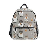 Kcldeci Sac à dos pour tout-petits filles garçons chat scientifique maternelle primaire enfants école maternelle sac d'école sac à livres S-M, Scientifique des chats, M, Sac à dos daypack