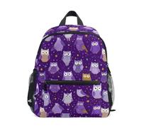 Kcldeci Sac à dos pour tout-petits filles garçons chouette oiseau étoile maternelle maternelle école maternelle enfants école maternelle sac à livres S-M, multicolore, S, Sac à dos daypack