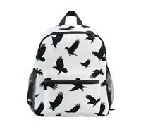 Kcldeci Sac à dos pour tout-petits filles garçons dessin animé aigles noirs maternelle primaire enfants école maternelle sac d'école sac à livres S-M, Dessin animé aigles noirs, S, Sac à dos daypack