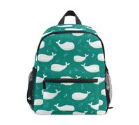 Kcldeci Sac à dos pour tout-petits filles garçons dessin animé baleine blanche maternelle primaire enfants école maternelle sac d'école sac à livres S-M, Baleine blanche de dessin animé, M, Sac à dos