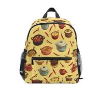 Kcldeci Sac à dos pour tout-petits filles garçons dessin animé épicé hot pot maternelle primaire enfants école maternelle sac d'école sac à livres S-M, Hot Pot épicé de dessin animé, M, Sac à dos