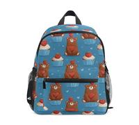 Kcldeci Sac à dos pour tout-petits filles garçons dessin animé ours cupcake maternelle primaire enfants école maternelle sac d'école sac à livres S-M, multicolore, M, Sac à dos daypack