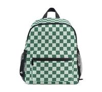 Kcldeci Sac à dos pour tout-petits filles garçons échiquier vert maternelle primaire enfants école maternelle enfants école maternelle sac à livres S-M, multicolore, S, Sac à dos daypack
