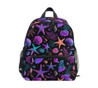 Kcldeci Sac à dos pour tout-petits filles garçons étoile de mer néon coquillages maternelle primaire maternelle enfants école maternelle sac d'école sac à livres S-M, Drapeaux des États-Unis Popsicles