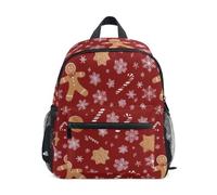 Kcldeci Sac à dos pour tout-petits filles garçons flocons de neige et canne à sucre d'orge maternelle primaire enfants école maternelle sac d'école sac à livres S-M, Flocons de neige et canne à sucre