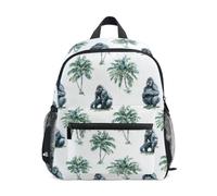 Kcldeci Sac à dos pour tout-petits filles garçons Gorilla Palm Tree maternelle primaire maternelle enfants école maternelle sac d'école sac à livres S