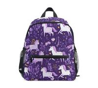 Kcldeci Sac à dos pour tout-petits filles garçons licorne cheval fleur maternelle primaire enfants école maternelle sac d'école sac à livres S-M, multicolore, S, Sac à dos daypack
