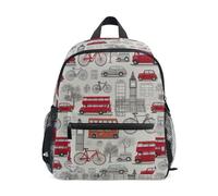 Kcldeci Sac à dos pour tout-petits filles garçons Londres City maternelle primaire enfants école maternelle sac d'école sac à livres S-M, multicolore, M, Sac à dos daypack