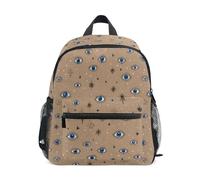 Kcldeci Sac à dos pour tout-petits filles garçons mauvais œil étoiles maternelle primaire enfants école maternelle sac d'école sac à livres S-M, multicolore, M, Sac à dos daypack