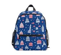 Kcldeci Sac à dos pour tout-petits filles garçons Memorial Day American Kindergarten Elementary Preschool Kids School Bag Book Bag S-M, Glitter Planet Space1, M, Sac à dos daypack