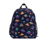 Kcldeci Sac à dos pour tout-petits filles garçons OVNI vaisseaux spatiaux maternelle primaire maternelle enfants école maternelle sac d'école sac à livres S-M, Grizzly Bear Bleu, M, Sac à dos daypack