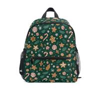 Kcldeci Sac à dos pour tout-petits filles garçons pain d'épices, biscuits, sucre d'orge, maternelle, primaire, sac d'école, sac à livres, taille M