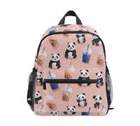 Kcldeci Sac à dos pour tout-petits filles garçons Panda et Boba Tea maternelle primaire enfants école maternelle sac d'école sac à livres S-M, Thé Panda et Boba, S, Sac à dos daypack