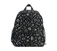 Kcldeci Sac à dos pour tout-petits filles garçons pièces automobiles noir maternelle primaire maternelle enfants école maternelle sac à livres S-M, Pièces de voiture noires, S, Sac à dos daypack