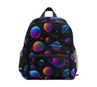 Kcldeci Sac à dos pour tout-petits filles garçons planète espace terre maternelle primaire enfants école maternelle sac d'école sac à livres S-M, multicolore, S, Sac à dos daypack