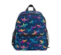 Kcldeci Sac à dos pour tout-petits filles garçons requins marteaux maternelle primaire maternelle enfants école maternelle sac d'école sac à livres S-M, multicolore, M, Sac à dos daypack