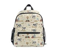 Kcldeci Sac à dos pour tout-petits filles garçons vache A Farm Life Kindergarten Elementary Preschool Kids School Bag Book Bag S-M, Les vaches, une vie à la ferme, Small, Sacs à dos de jour
