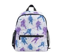Kcldeci Sac à dos pour tout-petits filles garçons violet bleu hockey sur glace maternelle primaire enfants école maternelle sac à livres S-M, Cœurs fantaisistes, S, Sac à dos daypack
