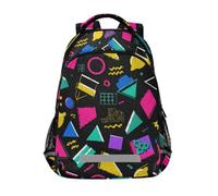 Kcldeci Sac à dos rétro pour filles et garçons des années 80 et 90 - Sac à dos d'école primaire - Sac à dos de voyage