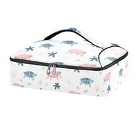 Kcldeci Sac de transport isotherme en forme de tortue de mer pour aliments chauds ou froids, sac fourre-tout isotherme pour repas-partage des barbecues, fêtes, pique-niques, lasagnes