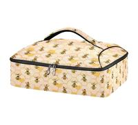 Kcldeci Sac de transport isotherme en nid d'abeille avec bourdons pour aliments chauds ou froids, sac fourre-tout isotherme pour les repass, les pique-niques, les lasagnes