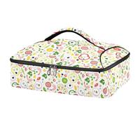 Kcldeci Sac de transport isotherme pour aliments chauds ou froids, ingrédients de pizza, sac fourre-tout isotherme pour repas/pique-nique, lasagnes, multicolore, Taille unique, Accueil