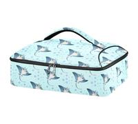 Kcldeci Sac de transport isotherme pour aliments chauds ou froids, joli sac fourre-tout isotherme pour les repas chauds, les raies pastenagnes et les bulles pour les repas, les barbecues, les fêtes,