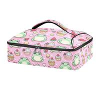 Kcldeci Sac de transport isotherme pour aliments chauds ou froids, motif grenouille pour petits gâteaux, barbecues, fêtes, pique-niques, lasagnes