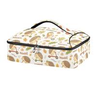Kcldeci Sac de transport isotherme pour aliments chauds ou froids, motif hérisson de dessin animé, sac fourre-tout isotherme pour repas-partage des barbecues, fêtes, pique-niques, lasagnes