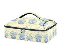 Kcldeci Sac de transport isotherme pour aliments chauds ou froids, motif pingouin mignon dans du lait bulle, sac fourre-tout isotherme pour repas-partage des barbecues, fêtes, pique-niques, lasagnes,