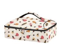 Kcldeci Sac de transport isotherme pour aliments chauds ou froids, petits insectes, sac fourre-tout isotherme carré pour repas/pique-nique, lasagnes, multicolore, Taille unique, Accueil