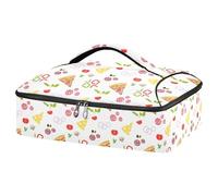 Kcldeci Sac de transport isotherme pour aliments chauds ou froids, pizza et ingrédients, sac fourre-tout isotherme pour repas-partage des barbecues, fêtes, pique-niques, lasagnes, multicolore, Taille