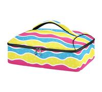Kcldeci Sac de transport isotherme pour aliments chauds ou froids, sac fourre-tout isotherme en marbre pour repas-partage de biscuits, fêtes, pique-niques, lasagnes, multicolore, Taille unique,