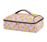 Kcldeci Sac de transport isotherme pour aliments chauds ou froids, sac fourre-tout isotherme rose ananas d'été pour repas/pique-nique, lasagnes, multicolore, Taille unique, Accueil