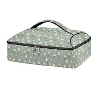 Kcldeci Sac de transport isotherme pour aliments chauds ou froids, sac fourre-tout isotherme rose, crème glacée verte pour repas/pique-nique, lasagnes, multicolore, Taille unique, Accueil