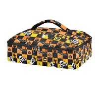 Kcldeci Sac de transport isotherme pour aliments chauds ou froids, squelette crâne de la mort, Halloween, joli fantôme, sac fourre-tout isotherme pour repas-partage des barbecues, fêtes, pique-niques,