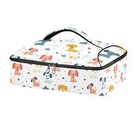 Kcldeci Sac fourre-tout isotherme pour aliments chauds ou froids - Motif chiens mignons aux couleurs pastel - Pour repas-partage - Pour pique-nique, lasagnes