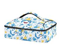 Kcldeci Shark Sac de transport isotherme pour aliments chauds ou froids, sac fourre-tout isotherme pour repas/pique-nique, lasagnes