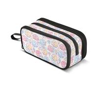 Kcldeci Trousse à crayons de grande capacité avec motif mouton mignon et barbe à papa pour bureau, école, adolescent, fille, garçon, homme, femme, adulte, Multicolore, 8.86*3.54*4.33in