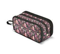 Kcldeci Trousse à crayons de grande capacité avec motif tête de mort et serpent pour bureau, école, adolescent, fille, garçon, homme, femme, adulte, Multicolore, 8.86*3.54*4.33in