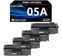 KCMYTONER Lot de 4 cartouches de toner de rechange pour HP 05A CE505A à utiliser avec imprimante Laser Jet P2035 P2035n P2030 P2050 P2055 P2055d P2055dn P2055x
