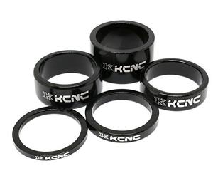 Kcnc kit entretoises direction alu 1''1/8 noir 3/5/10/14/20 mm
