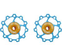 KCNC Roulette jockey alu galets de dérailleur - 1 paire bleue 11 Zähne