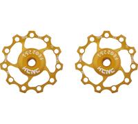 KCNC Roulette jockey alu galets de dérailleur - 1 paire jaune 11 Zähne