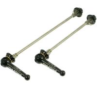 KCNC Set de Serrages Rapides de Moyeu KQR en Titane VTT noir Satz (VR + HR)