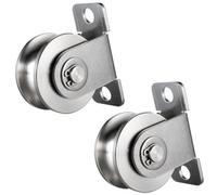 KCNOFNC 48 mm Poulie de déviation en acier pour câble, poulies pour cordes, poulie avec 2 roulements à billes | Lot de 2