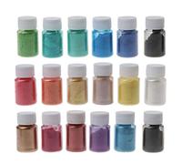 Kcnsieou Poudre de mica nacrée de qualité cosmétique, 18 couleurs, pigment perlé, 10 g