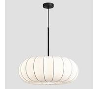 KCO Grande lanterne japonaise en soie vintage noire à suspendre en tissu blanc pour restaurant, café, chambre à coucher